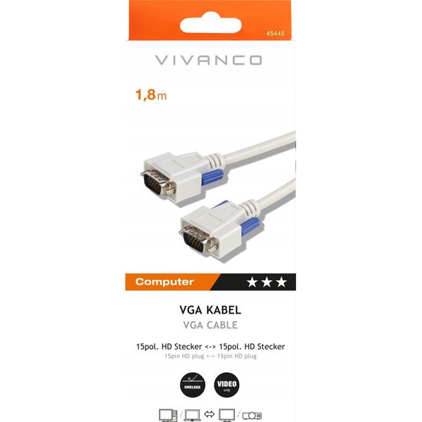 Kabel Vivanco Vivanco cable VGA 1.8m (45445)