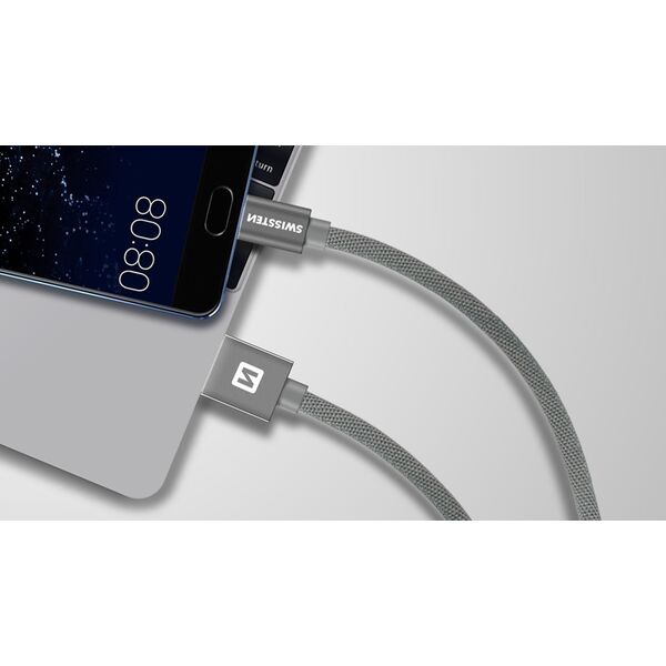 Kabel USB Swissten Swissten 71521101 kabel USB 0,2 m USB A USB C Czarny