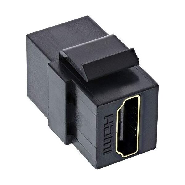 Adapter AV InLine InLine® HDMI Keystone Snap-In module, 4K/60Hz, HDMI AF/AF black