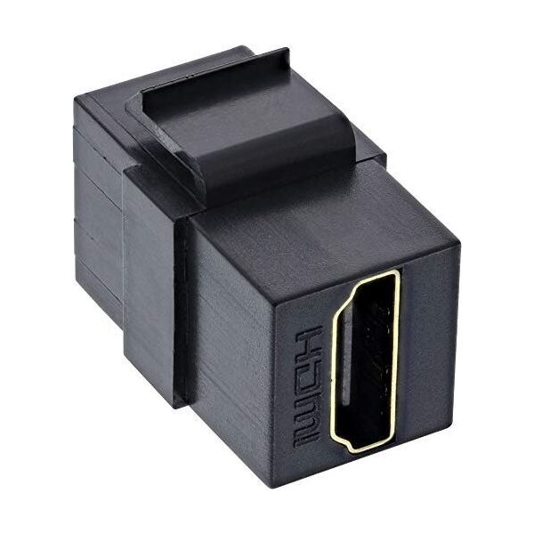 Adapter AV InLine InLine® HDMI Keystone Snap-In module, 4K/60Hz, HDMI AF/AF black