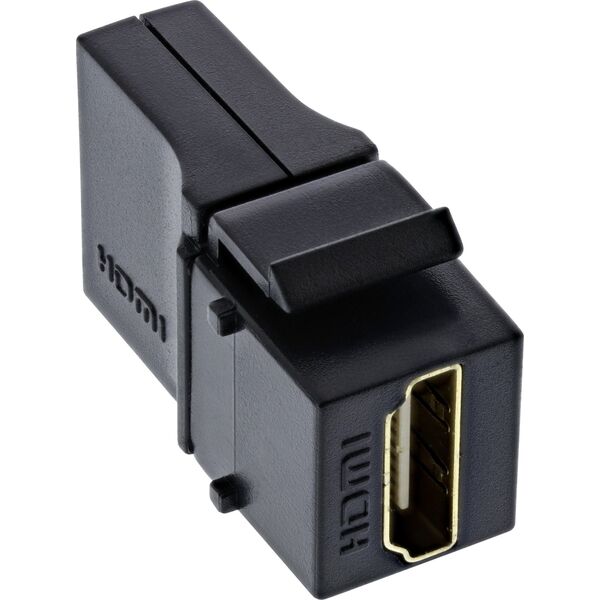 Adapter AV InLine InLine® HDMI Keystone Snap-In module, 4K/60Hz, HDMI AF/AF angled black