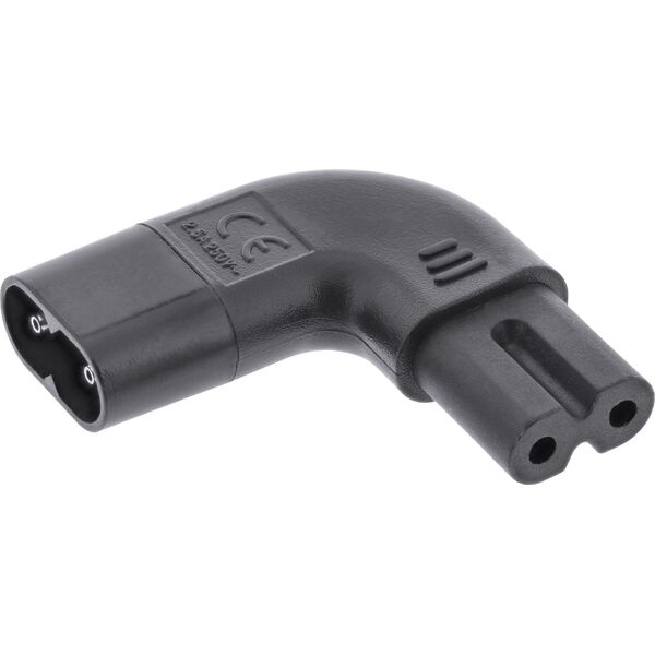 Adapter AV InLine InLine® Power supply adapter IEC 60320 C8 / C7, left/right angled 2-pin