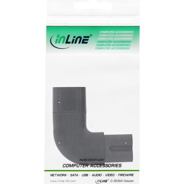 Adapter AV InLine InLine® Power supply adapter IEC 60320 C8 / C7, left/right angled 2-pin