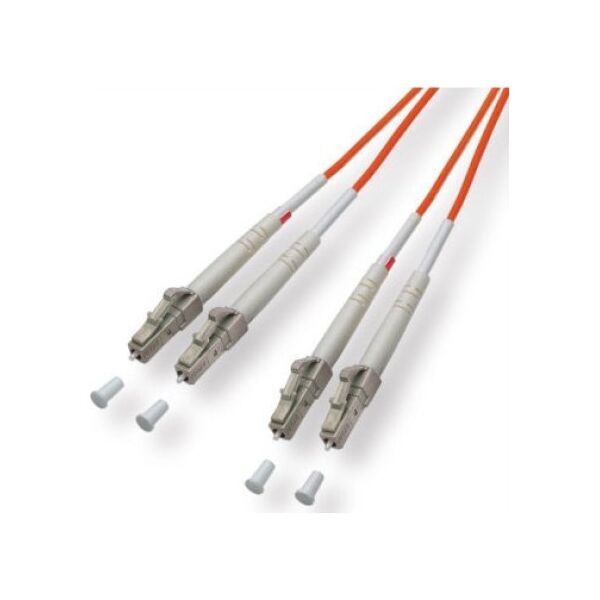 Kabel światłowodowy duplex. 50/125 µm LC/LC, pomarańczowy, 3 m