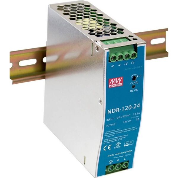 Zasilacz serwerowy Triton MEAN WELL NDR-120-48 Zasilacz na szynę DIN 120W 48V DC