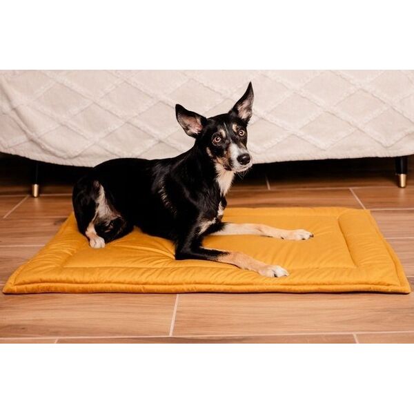 Mimikoko MIMIKO Pets Mata Velvet 100x70cm musztarda