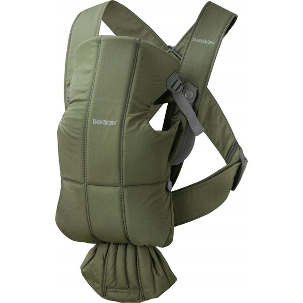 BabyBjorn BabyBjörn Baby nešioklė Mini Woven, Dark žalias 021040