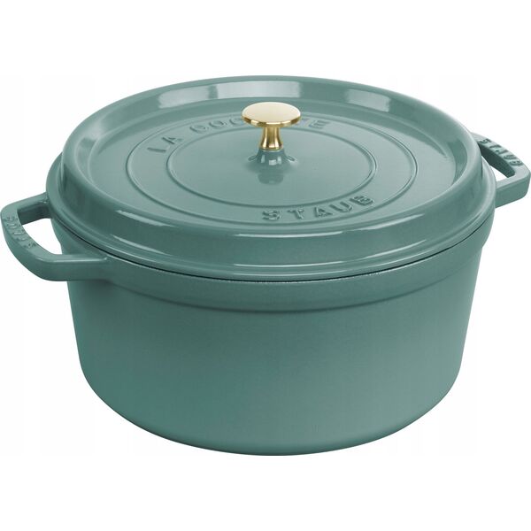 STAUB Garnek żeliwny okrągły Staub - 6.7 ltr, Eukaliptusowy