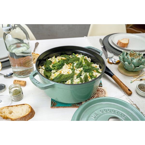 STAUB Garnek żeliwny okrągły Staub - 6.7 ltr, Eukaliptusowy