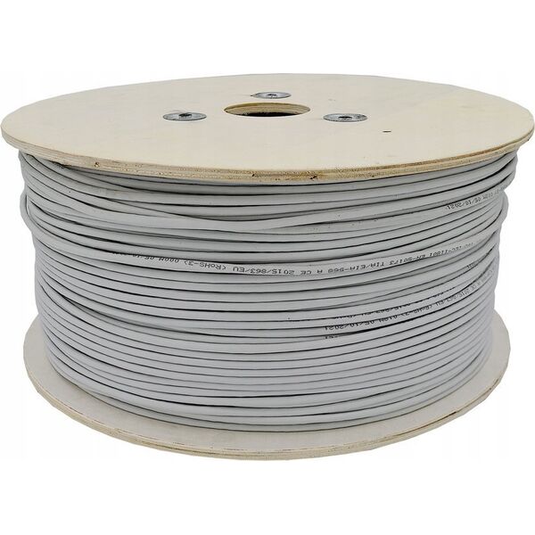 Digitus Kabel instalacyjny DIGITUS kat.5e, U/UTP, Eca, AWG24/1, PVC, 500m, szary, szpula