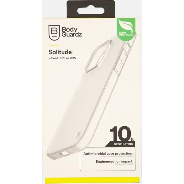 BodyGuardz BodyGuardz Solitude Clear Case for the 2022 iPhone 14 Pro standard