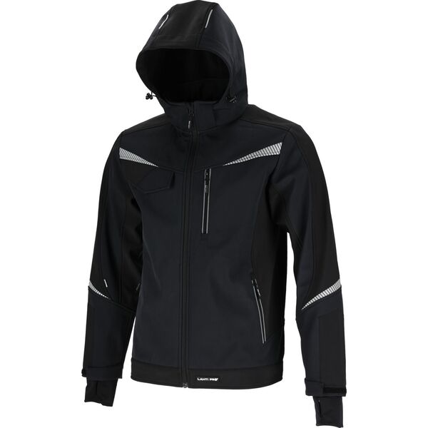 Kurtka męska Lahti Pro KURTKA SOFTSHELL Z KAPT. CZARNA, "M", CE, LAHTI