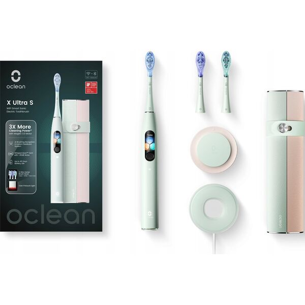 Szczoteczka Oclean Oclean Elektrinis dantų šepetėlis X Ultra Set Žalias