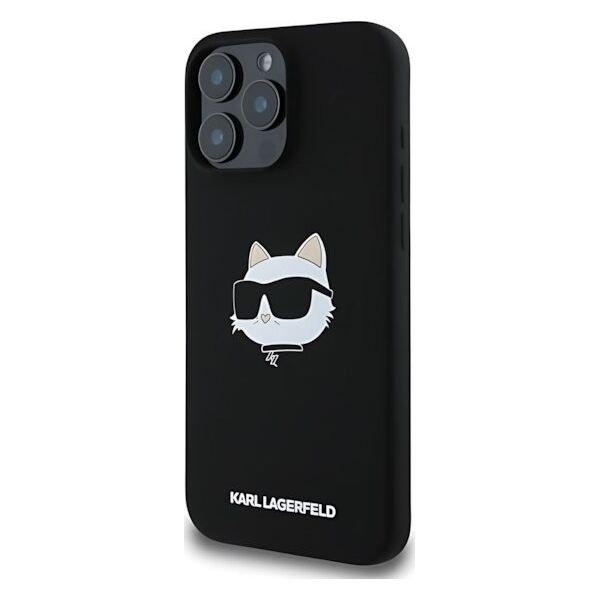 Karl Lagerfeld KARL LAGERFELD futerał do IPHONE 16 Pro Max kompatybilny z MagSafe KLHMP16XSCHPPLK (Sil Choupette Head Print) czarny