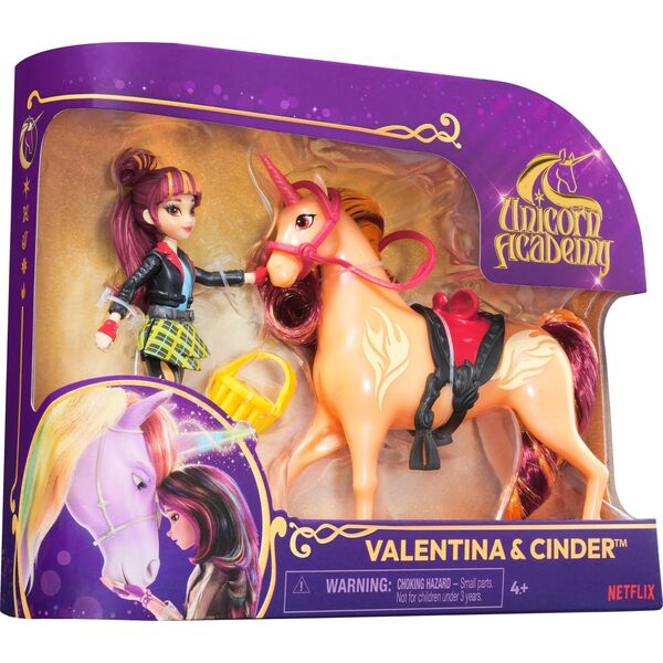 Usorteret Unicorn Academy Doll & Unicorn- Valentina & Cinder