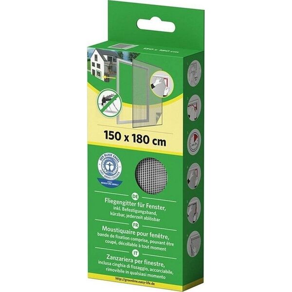 MOSKITIERA OKNO 150X180 BIAŁA POLIESTER+TAŚMA RZEP