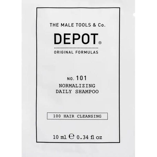 Milk Shake Depot, 100 Hair Cleansing No. 101, Botanical Complex, Hair Shampoo, Normalizing, 10 ml For Men
