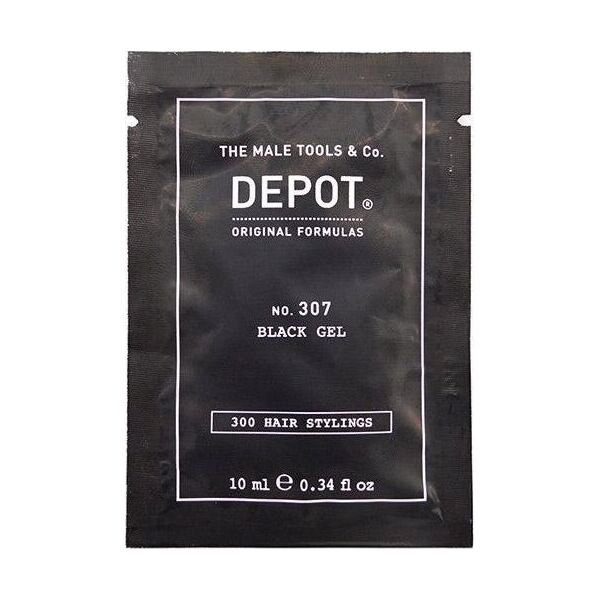Milk Shake Depot, 300 Hair Stylings No. 307 Black, Botanical Complex, Hair Styling Gel, Temporary Coverage & Volume, Medium Hold, 10 ml For Men