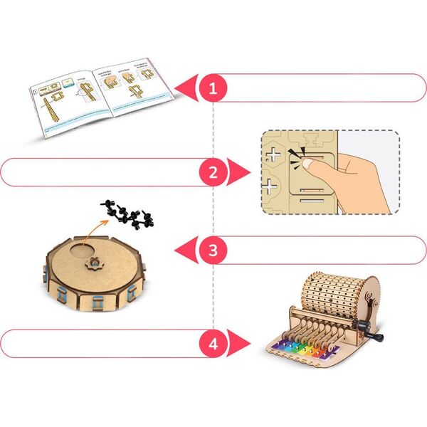 UGEARS Smartivity Drewniane Mechaniczne Puzzle 3D - Muzyczna Maszyna Ksylofon