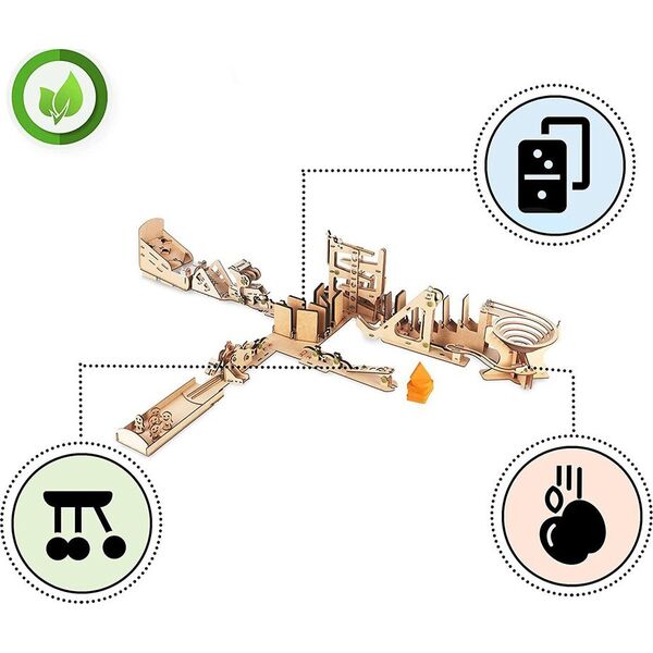 UGEARS Smartivity Drewniane Mechaniczne Puzzle 3D - Reakcje Łańcuchowe