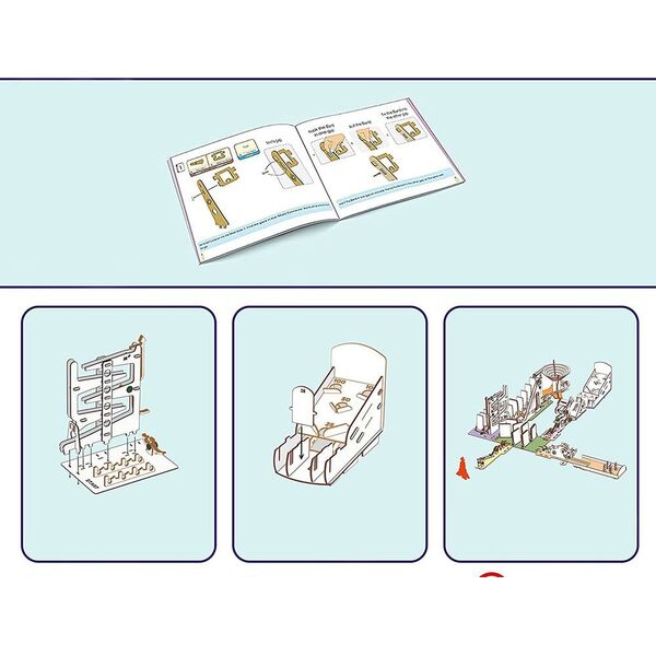 UGEARS Smartivity Drewniane Mechaniczne Puzzle 3D - Reakcje Łańcuchowe