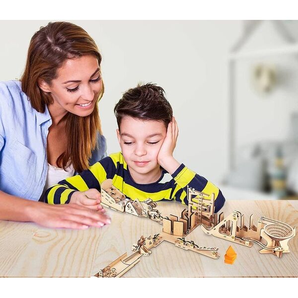 UGEARS Smartivity Drewniane Mechaniczne Puzzle 3D - Reakcje Łańcuchowe