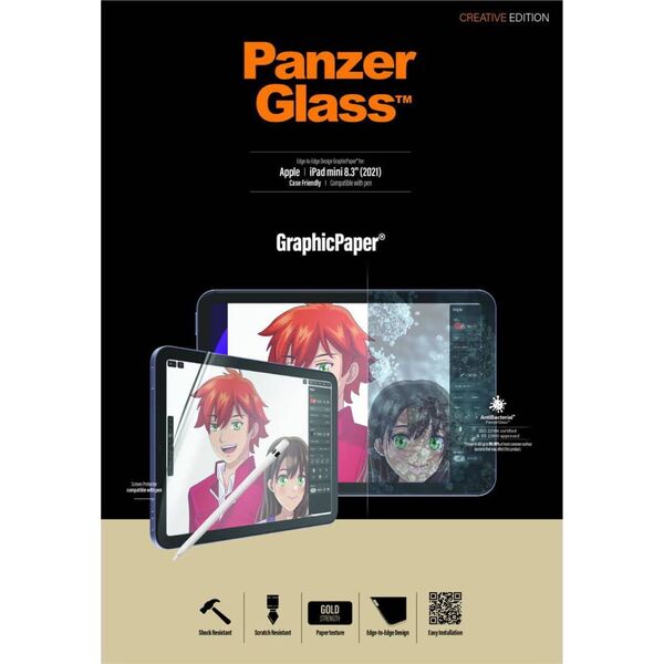 PanzerGlass Folia Ochronna IPAD MINI 8.3 2021 PanzerGlass GraphicPaper Case Friendly Antibacterial