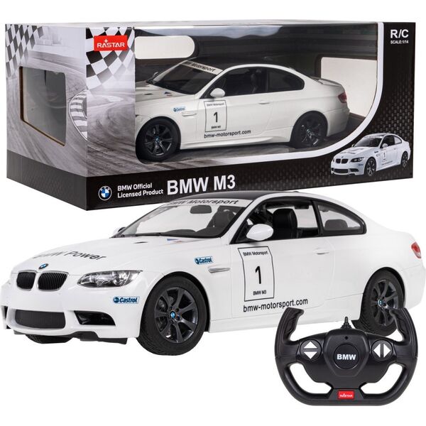 Rastar BMW M3 biały RASTAR model 1:14 Zdalnie sterowane auto + Pilot 2,4 GHz
