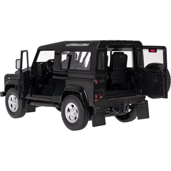 Rastar Land Rover Defender czarny RASTAR model 1:14 Zdalnie sterowanie auto + Pilot 2,4 GHz + Ręcznie otwierane drzwi