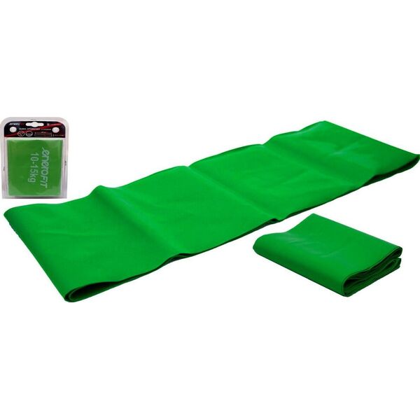 KUDDA Taśma treningowa guma oporowa do ćwiczeń 200x15cm 0,40mm 10-15kg zielona
