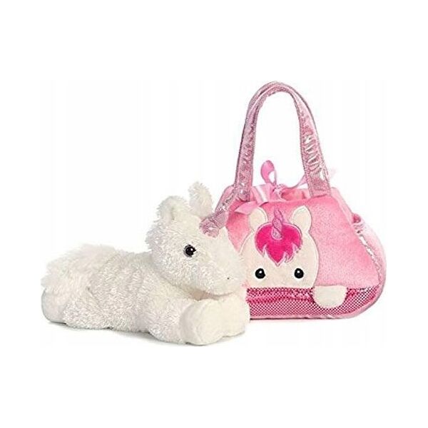 Wisdom Publications,U.S. AURORA Fancy Pals plush toy unicorn in a bag, 20 cm