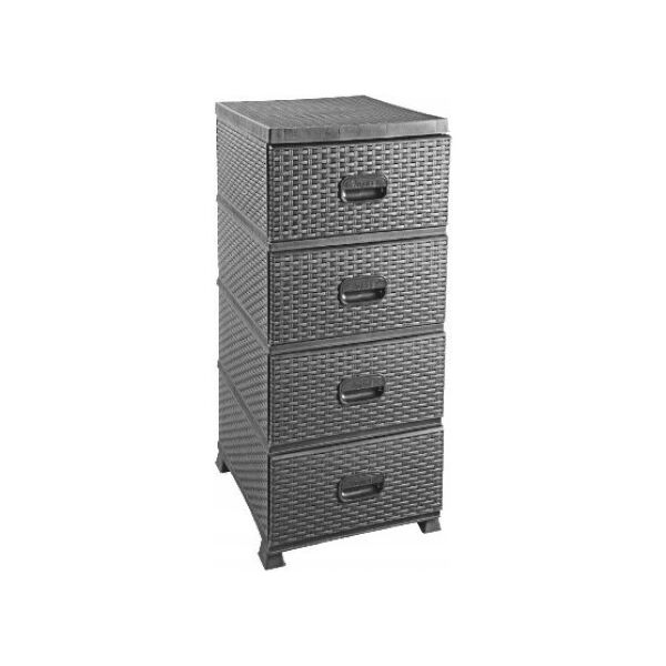 Triton Komoda RATTAN 38x45x90 szara