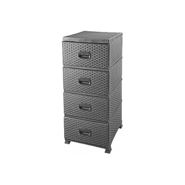 Triton Komoda RATTAN 38x45x90 szara