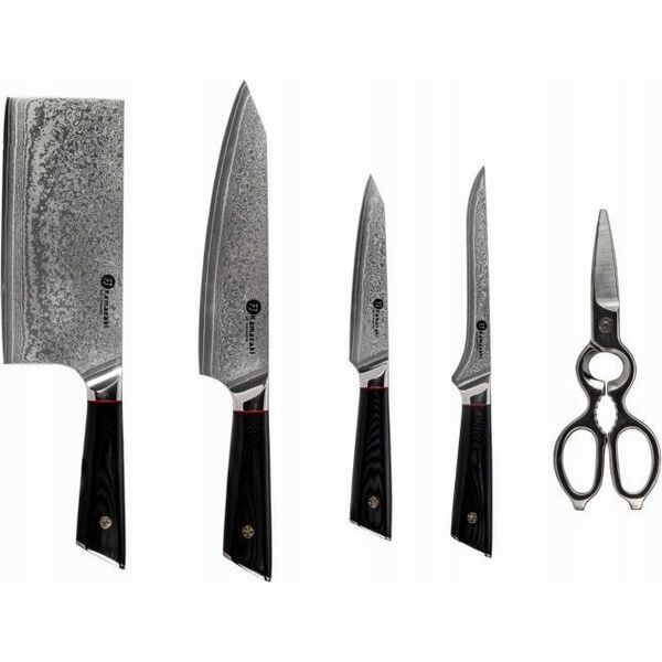 Blaumann Damasko plieno peilių rinkinys su stovu KAMAZAKI KZI004SET