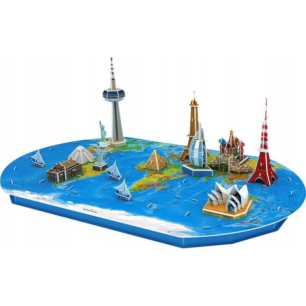 Jokomisiada Puzzle 3D Przestrzenne Ziemia mapa świata ZA1581