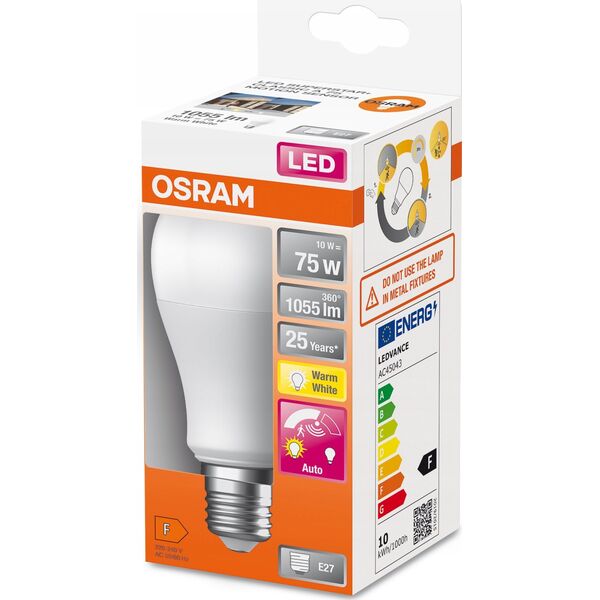 Osram BULB LED A75 10W E27 2700K 1055LM SENSOR