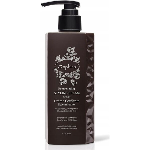 Shemen Armour Saphira Rejuvenating Styling Kreminis atstatomasis plaukų formavimo kremas su Negyvosios jūros mineralais, 250 ml