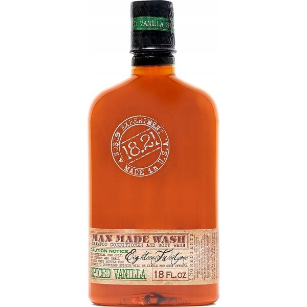 Baylis & Harding 18.21 Man Made Wash Spiced Vanilla daugiafunkcė priemonė vyrams 3in1: šampūnas, kondicionierius ir kūno prausiklis viename, 530 ml