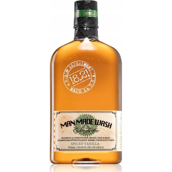 Baylis & Harding 18.21 Man Made Wash Spiced Vanilla daugiafunkcė priemonė vyrams 3in1: šampūnas, kondicionierius ir kūno prausiklis viename, 530 ml