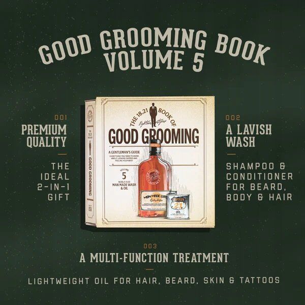 L’Oreal Paris Plaukų, barzdos ir kūno priežiūros priemonių rinkinys vyrams 18.21 Man Made Faux Book Gift Set Noble Oud