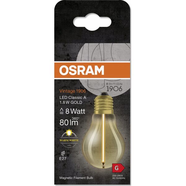 Osram 1906LCLA81.8W/827 230V FIL GDMAG E27