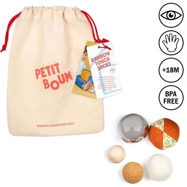 B.Toys Petit Boum, Zestaw 5 piłek sensorycznych