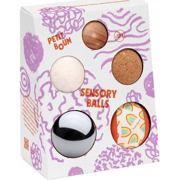 B.Toys Petit Boum, Zestaw 5 piłek sensorycznych