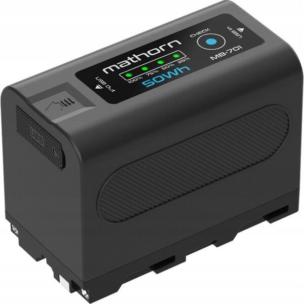 Akumulator Astar Bateria Mathorn MB-701 6700mAh 50Wh USB-C LED for NP-F770