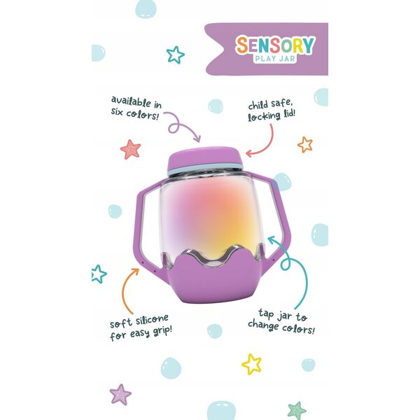 Artgeist Glo Pals, Słoik sensoryczny do napełnienia wodą, kolor fioletowy