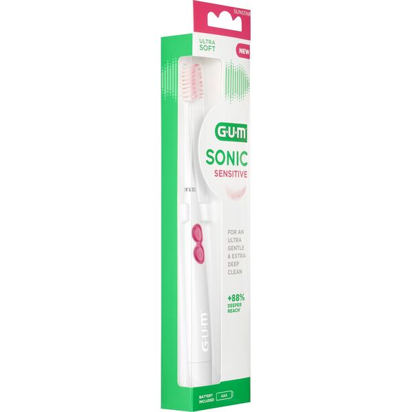 Szczoteczka Gum Sonic Sensitive Biała