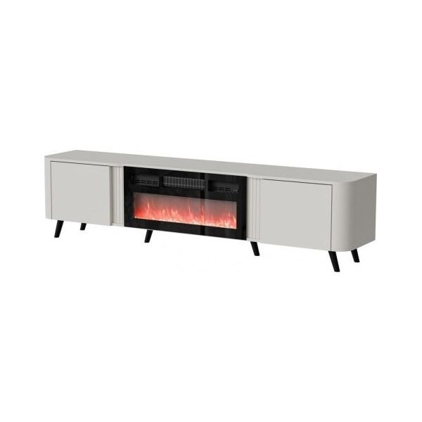 Cama Meble Szafka RTV VOLARE 200x39x49 kaszmir + kominek