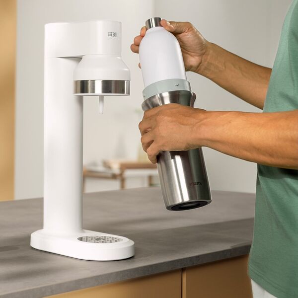 Brita Brita sodaTRIO stainless steel Bottle white Big