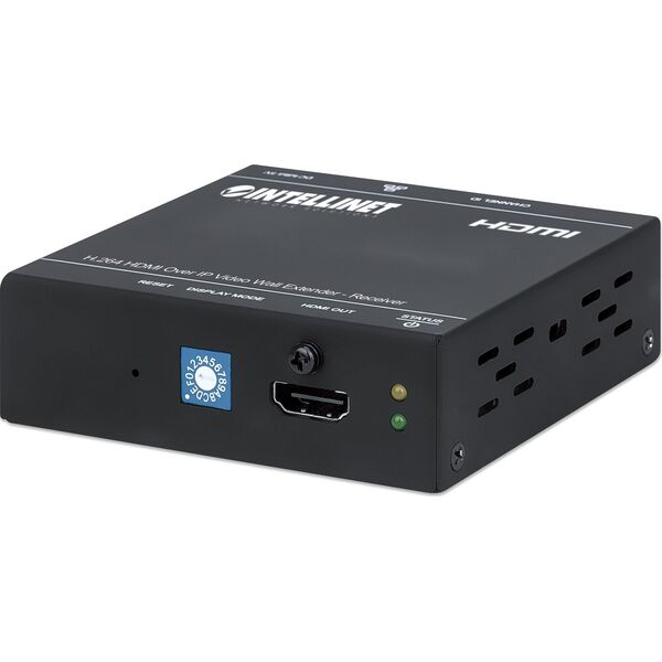 System przekazu sygnału AV Intellinet Network Solutions Intellinet 208345, 1920 x 1080 pixels, AV receiver, 500 m, Black, HDCP