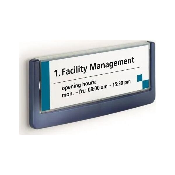 Durable TABLICZKA INFORMACYJNA 149X52.5MM DURABLE CLICK SIGN 486007 GRANATOWA Z WYSOKIEJ JAKOŚCI PLASTIKU